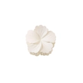 Elegant matte white flower hair claw clip with a tropical plumeria design for women - White