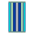 Microvezel strandlaken met blauwe en groene strepen voor snelle droging - 0553 Blauw en Wit Gestreept