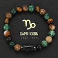 Natural tiger eye stone beaded Capricorn zodiac stretch bracelet for men and women - Capricorn