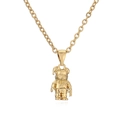 Collana con ciondolo a forma di orsetto fuso dorato stile punk con catena a O - Orso Fondente / Oro