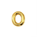 Polished 18K gold letter O bubble pendant with balloon texture and mirror finish - Letter O (Gold)