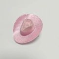 Mini cappello da cowboy rosa con glitter per bambole e decorazioni per feste - Rosa a Pois