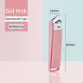 Rosa Schrägschnitt Nagelknipser aus Edelstahl für präzise Pflege 80mm Höhe 25g - Mittel Schräge Kante / Mädchen Rosa