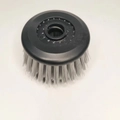 Elektrische borstelkop met grijze nylon haren en een ronde zwarte behuizing - Grijze Vervangende Borstelkop