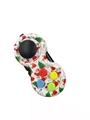 White Christmas themed stress relief controller toy with Santa Claus pattern and colorful buttons - Christmas Pattern with OPP Bag and String