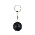 Portachiavi classico pickleball nero con pallina forata e catenina in metallo argento - Nero