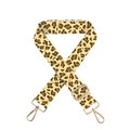 Adjustable leopard print polyester strap with gold hooks for crossbody bags - Leopard Print