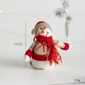 Christmas snowman plush doll 16cm tall with red scarf and knitted sweater decoration - 16cm Christmas Snowman Doll