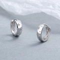 Elegante Creolen aus 925er Sterlingsilber mit sternförmigem Zirkonia-Besatz für Damen - 925er Silber / Weißgold