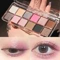 Palette ombretti 12 colori #01 rosa e nero con finiture opache e glitterate - #01 Rosa Millennium Nero Contrasto
