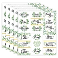 Eukalyptus Baby Shower Schokoladenhüllen Set mit goldenen Glitzerlinien Designs - QT881-4 Grüner Eukalyptus Party / 5 Blatt/Set
