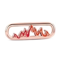Rose gold connector charm with red and orange gradient enamel for DIY charm bracelets - LJQ36-Wave Flame Enamel Charm-Rose Gold