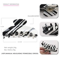 Black and white striped cellulose acetate large hair claw clip with anti-slip design - Black & White Stripes