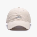 Berretto da baseball beige in cotone con ricamo blu '8' e 'THE HONGDA SOUL' - Regolabile / Beige (25A290)