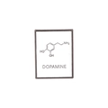 Creative white enamel pin featuring the Dopamine chemical structure for school bags - DOPAMINE Molecule(XZ4343)