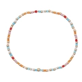 Bracciale di perline di vetro colorate con dettagli dorati per uno stile estivo chic - Colori Misti/Perline Dorate