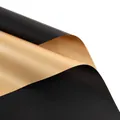 Gold and black double-sided waterproof flower wrapping paper for floral arrangements 56x56cm - Night Black + Gold