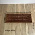 Dark brown rectangular woven food tray 29x12x3cm with durable imitation rattan texture - Long Strip Small / Dark Coffee