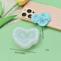 Silikonform Blumen für DIY Backen und Aromatherapie Gips, 6,5 cm Größe mit blauem Finish - Mehrloch-Blumendesign (3)