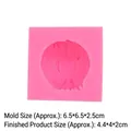 Stampo in silicone rosa per capelli di bambole in argilla con acconciatura 3D anime - Stile 5 / Rosa