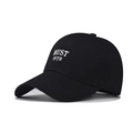 Cappellino da baseball classico in cotone nero con ricamo MUST 1972 bianco sul davanti - Ricamo Nero Bianco