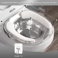 Transparente PET-Sitzbadewanne für Wochenbettpflege mit Polster und Wandhaken - Transparent (Kissen + Haken)