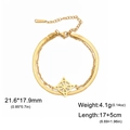 Pulsera de doble capa dorada con nudo de bruja y cadena de serpiente de acero inoxidable - Dorado