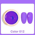Solid purple nail gel polish color 012 in glossy and matte textures on nail tips - Solid Gel 12