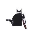 Cartoon-Emaille-Pin schwarze Katze mit blutigem Messer kreatives Metall-Abzeichen - Schwarze Katze mit Messer Stil (XZ5880)