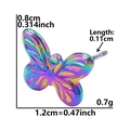 Specifiche dettagliate delle dimensioni di un orecchino a farfalla in acciaio inossidabile - Farfalla / Bianco AB