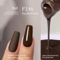 Japanese hazel brown gel nail polish F146 in both matte and glossy finishes - F146 Hazelnut