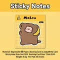 Cute brown monkey cartoon sticky note pad with 30 sheets for student journaling - 5# What's Up Monkey Sticky Note