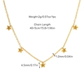 Minimalist gold star pendant necklace with delicate chain and adjustable length - Star / Gold