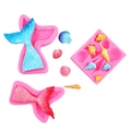Stampi in silicone rosa tema oceano con code di sirena e conchiglie per decorazioni - Set 3 Pezzi (Coda Grande/Piccola + Conchiglia) / Rosa