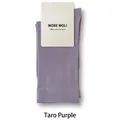 Breathable cotton mid-calf sock in taro purple color with a knitted texture finish - Taro Purple