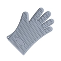Guante de silicona gris resistente al calor con textura antideslizante para cocina - Gris