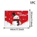 Vue détaillée du set de table bonhomme de neige Noël avec dimensions 44cm x 29,5cm - 1 Pièce