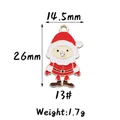 Christmas Santa Claus enamel charm pendant with red finish and rhinestone inlay - 13#Rhinestone Santa