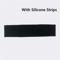 Black non-slip quick-dry sports headband with internal silicone strip for fitness - With Non-slip Silicone Strip / Black
