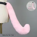 Pink plush fox tail and cat ear cosplay set including choker and wristbands - One Size / Meow Fox Tail-Pink