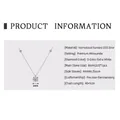 Classic S925 sterling silver necklace featuring an 8mm 2ct D-color moissanite pendant - 925 Silver / Star Dot