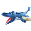 Dinosaure Bleu Marionnette à Main Peluche Enfant Jouet Animal Interactif Cadeau - Marionnette Mosasaurus