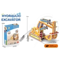 DIY wooden hydraulic excavator science experiment puzzle kit for kids assembly - Excavator