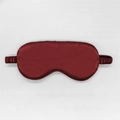 Soft silk-like double-sided sleeping eye mask in wine red with elastic strap - Wine Red 22#