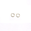 Minimalist S925 sterling silver hoop earrings with polished golden finish plating - 8mm / Gold