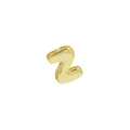 Polished 18k gold bubble letter Z pendant charm for DIY necklace jewelry - Letter Z Pendant / Gold