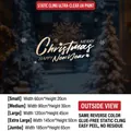 White snowflake Christmas tree static window stickers in various sizes and gold accents - SDHZUV-29A Gold White / 60x20cm