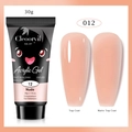 Nude shade 30g UV/LED acrylic gel shown in both glossy and matte top coat finishes - 30ml 12 Nude