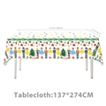 Nutcracker Christmas tablecloth detail showing dimensions 137x274cm for holiday parties - Christmas Tablecloth