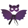 Set ali di pipistrello viola e maschera per bambini cosplay festa di Halloween - Bambini 0-5 Anni / Set di Gioielli Viola